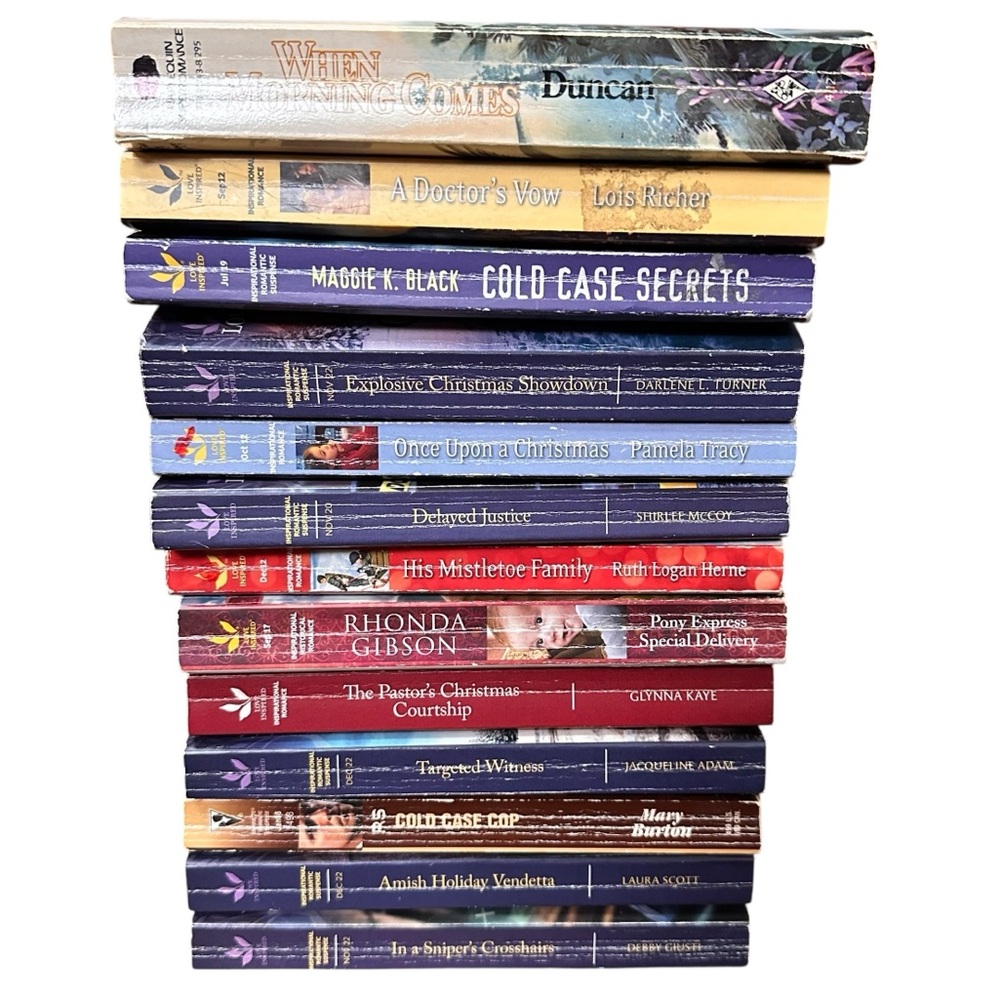 Lot of 13 Love Inspired Romance Books Inspirational Romantic Suspense Harlequin